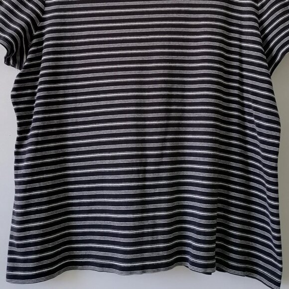 Lands' End Womens Blue Crew Neck Short Sleeve Striped T-Shirt Size XL 18-20 - Picture 3 of 6